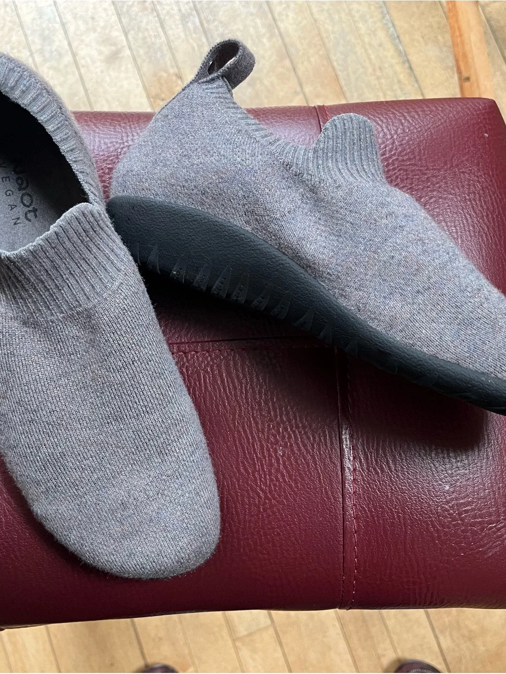 Cozy Knit Slip-On Naot Shoes in Light Gray - Picture 1 of 3